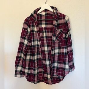 Beach Lunch Lounge button down plaid top